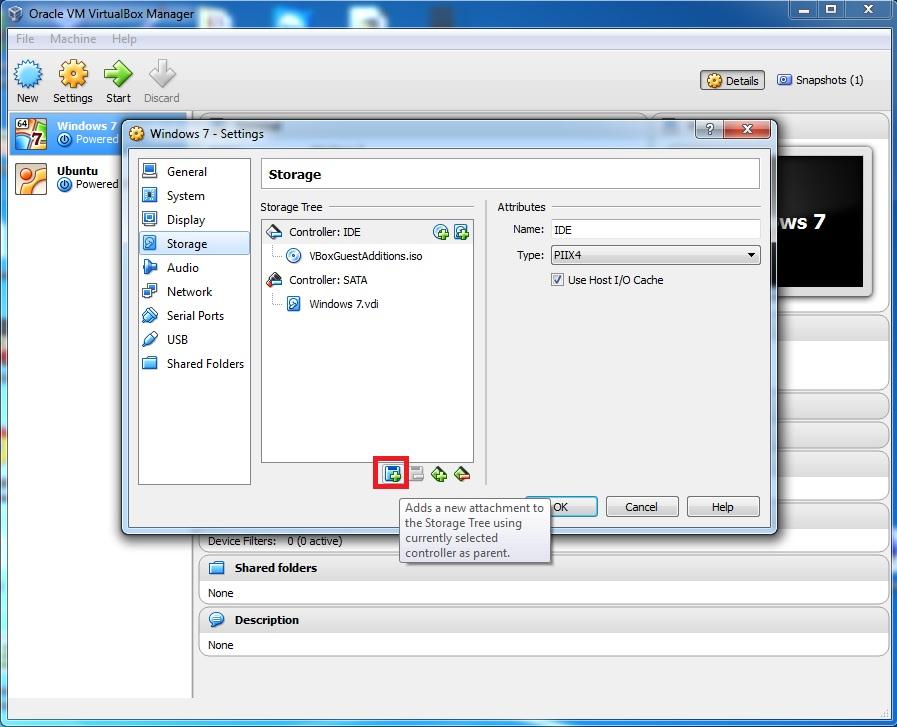 Can you use dmg file for optical drive virtual box windows 7